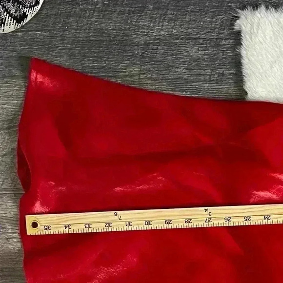 Vintage 90s Iridescent Red Prom Dress Size XL Embellished Empire Waist NEW - Picture 10 of 16